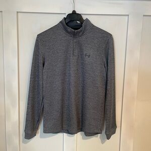 Under Armour Coldgear STORM heather Gray LARGE 1/4 zip sweater GOLF Mens NWOT